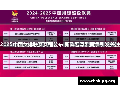 2025中国女排联赛赛程公布 新阵容激烈竞争引发关注